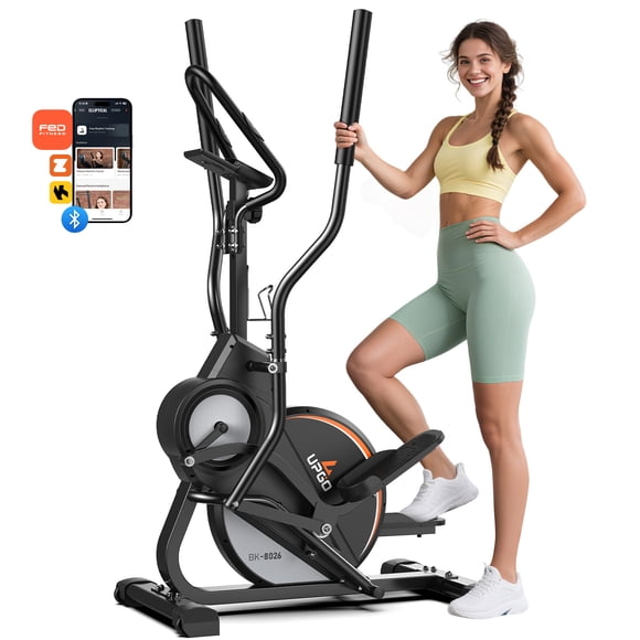 UPGO Pro Grimpeur Cardio Marcheur Elliptique, 3 en 1 Elliptique, Entraîneur Croisé de Mise en Forme Totale du Corps avec Système d'Entraînement Magnétique Hyper Silencieux