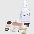 thumbnail image 4 of B-57 Sac de Poitrine Ergonomique Blanc pour Femmes Sac Messager Sac d'Épaule Tissu Polyester Imperméable Léger Résistant à l'Usure Multiples Compartiments Port pour Écouteurs Essentiel pour Aventures en Plein Air #MJVHi, 4 of 9