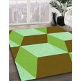 thumbnail image 3 of Ahgly Company Tapis d'Intérieur Ronds Transitionnels Vert Olive Lavables à la Machine, 6 Pieds Rond, 3 of 7