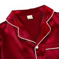thumbnail image 4 of Kids Satin Pajamas Set PJS Long Sleeve Button-Down Sleepwear Loungewear, 4 of 6