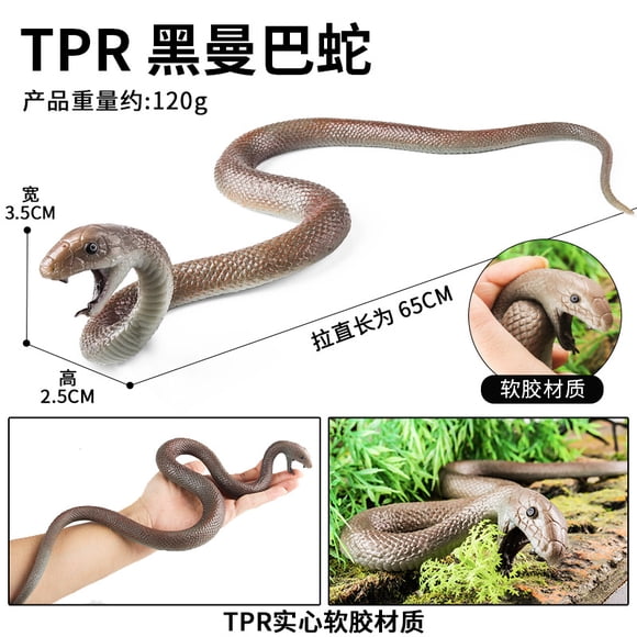 Miangastore Realistic Black Mamba Snake Animal Model Prank Toy For April Fools' Day Halloween And Party Decorations Flexible Snake Toy For Kids And Adults