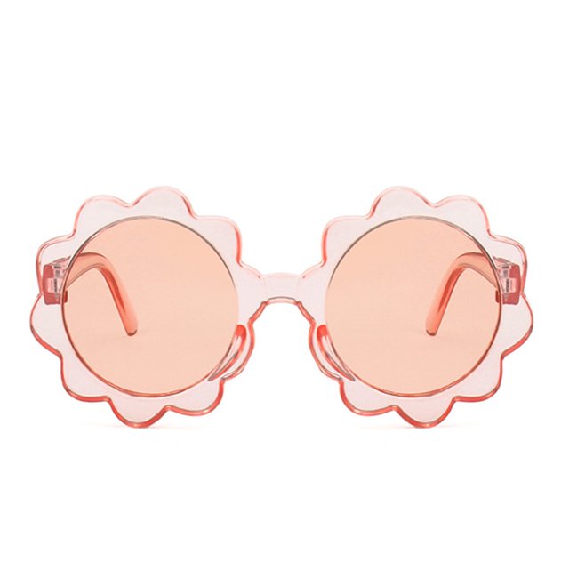 Kmbangi Kids Beach Sunglasses, Round Flower Shape UV400 Protection Sunglasses