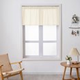 thumbnail image 1 of Innerwin Kitchen Curtains Decor Half Window Curtain Rod Pocket Simple Short Valance Semi-sheer Modern Solid Color Luxury Treatment Beige W:59''x H:18'', 1 of 5