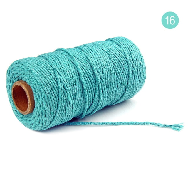 Aqestyerly 100m Twisted Cord Rope Macrame String Pure Rope Cord for DIY Crafts,Gift Wrapping,Home Décor,Jewelry,Art Handmade Rope HWRETIE