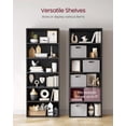 thumbnail image 3 of VASAGLE Bookshelf, 23.6 Inches Wide, 6-Tier Open Bookcase with Adjustable Storage Shelves, Floor Standing Unit, Ebony Black, 3 of 7