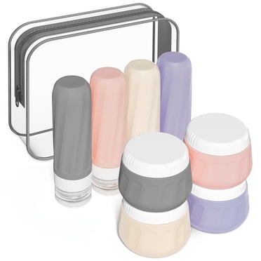Mrsdry Travel Bottles for Toiletries 8 Pack, Travel Size Toiletries, Tsa Approved Travel Size Containers 6oz, with Travel Essentials Clear Bag