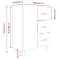 thumbnail image 4 of vidaXL Sideboard Concrete Grey 69.5x34x90 cm Engineered Wood, 4 of 5