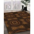 thumbnail image 3 of Ahgly Tapis Rond Lavable en Machine Intérieur Transitionnel Brun Selle, 4 Pieds Rond, 3 of 7
