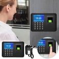 thumbnail image 1 of RRJ Biometric Fingerprint Time Clock, 4 Inch LCD Screen Attendance Machine with Fingerprint and Password, Employee Time Clock Recorder for Office Staff Management, Business Workplace Punch Clock, 1 of 3