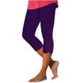 thumbnail image 1 of Timegard Women's High Waisted Slim Yoga Capris, Solid Color, Small, 1 of 6