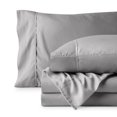 thumbnail image 1 of Bare Home Premium 1800 Collection 4-Piece Bed Sheet Set, California King, Light Gray, 1 of 10