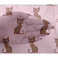 thumbnail image 4 of oneOone Viscose Chiffon Fabric Cat Ikat Printed Fabric 1 Yard 42 Inch Wide, 4 of 4