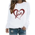 thumbnail image 2 of Meichang Womens Long Sleeve Spring Tops Valentines Day Shirts Cute Tops Heart Print Womens Tops Crew Neck Spring T Shirts, 2 of 3