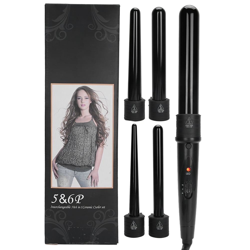 Curling Iron Wand Set,5‑In‑1 Curling Iron LED Adjustable Temperature Curling Iron Curling Iron Unrivaled Performance