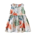 thumbnail image 1 of Yanlir Robe Sans Manches à Col Rond pour Filles Robe d'Été de Plage 6 Mois - 7 Ans Robe Mignonne à Imprimé Graphique pour Tout-Petits pour des Tenues Confortables et Adorables (Multicolore, 2-3 Ans), 1 of 3