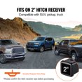 thumbnail image 2 of KFFKFF Hitch Step for 2-Inch Receivers, Durable Steel Build Supports Up to 300 LBS, Includes Pin Lock and Stabilizer for Enhanced Security, Fits Most Trucks, SUVs, Pickups, and Trailers, 2 of 9