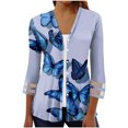 thumbnail image 2 of Cardigan pour Femmes Mode à Manches Trois Quarts Cardigan à Boutons à Manches 4/3 Veste Haut Cardigan pour Femmes en Liquidation, 2 of 5