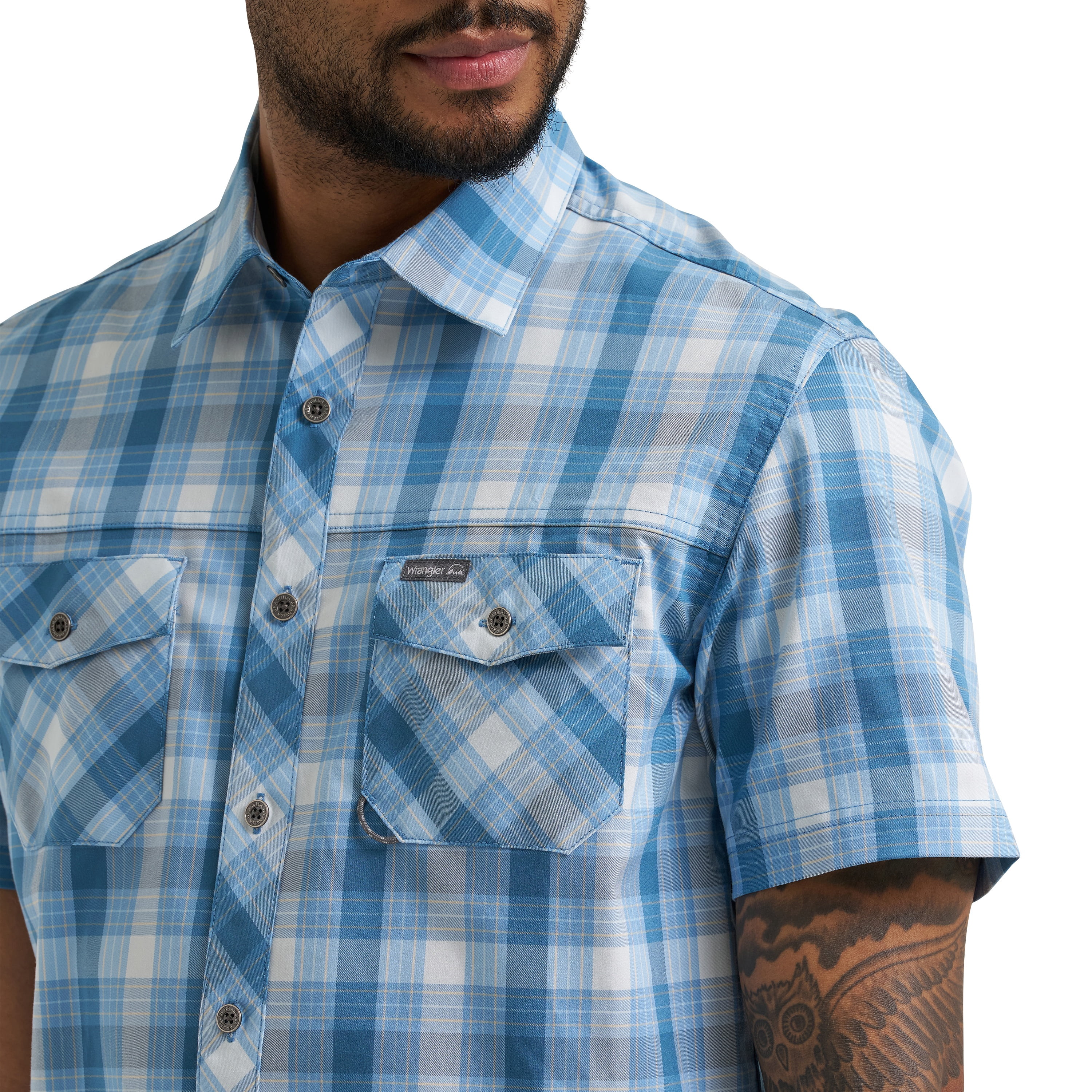 Chemise à manches courtes Fraser pour hommes Wrangler® avec une seule poche