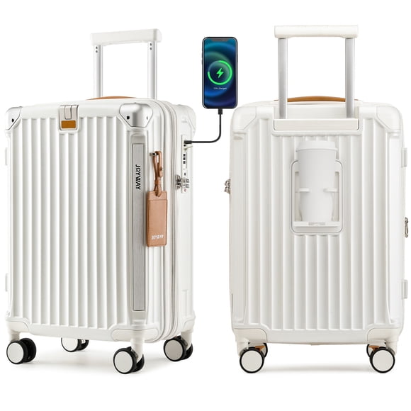 Joyway Carry-on Luggage Expandable Hard 20 inch Carry-on Luggage USB Port Cup Holder TSA Lock Suitcase