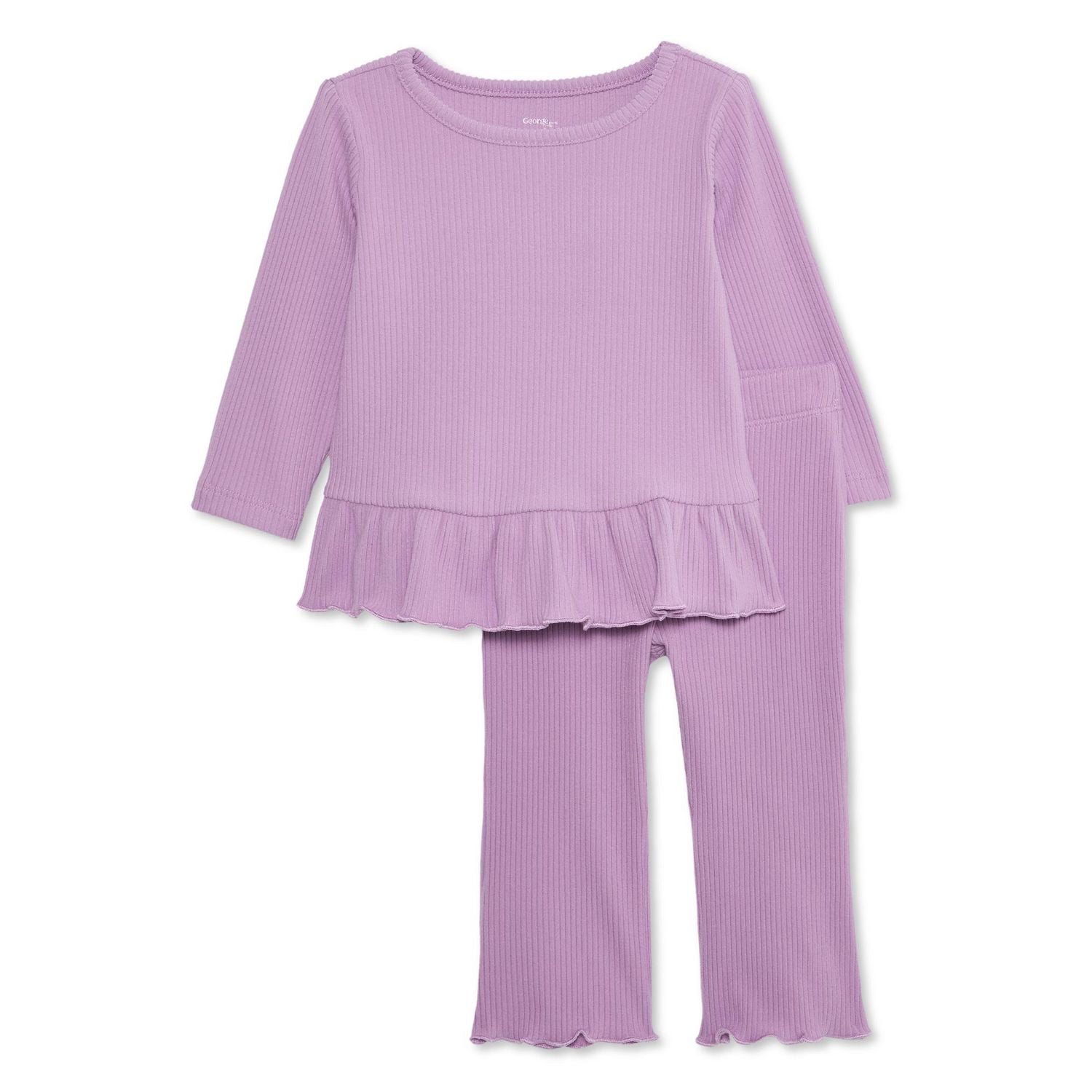 George Baby Girls' Two Piece Hacci Knit Set