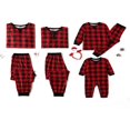 thumbnail image 2 of Ensemble de Pyjamas Assortis pour Famille Noir et Rouge à Carreaux Costume Parent-Enfant Noël Manches Longues Pantalon Long Ensemble de Pyjamas, 2 of 2