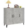 thumbnail image 2 of vidaXL Sideboard Concrete Grey 90x34x80 cm Engineered Wood, 2 of 5