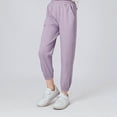 thumbnail image 2 of Yuyuzo Girls Cargo Pants Drawstring Elastic Waist Joggers Kids Wide Leg Sweatpants with Pockets, 2 of 3