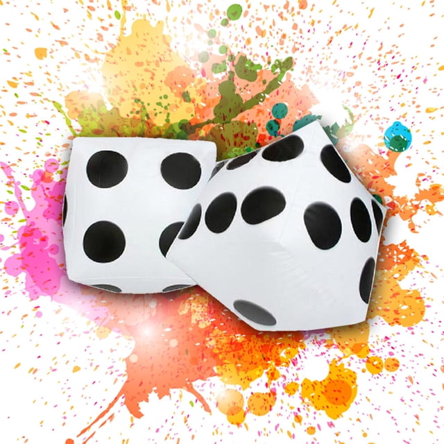 28Cm Large Inflatable Dice Toy For Party Games Outdoor Play Pool Fun Childrens Activity Decoration Lightweight Pvc Material Bouncy Cube Game