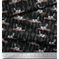 thumbnail image 3 of Soimoi Satin Silk Fabric Tree & Sloth Cartoon Print Fabric by The Yard 42 Inch Wide, 3 of 3