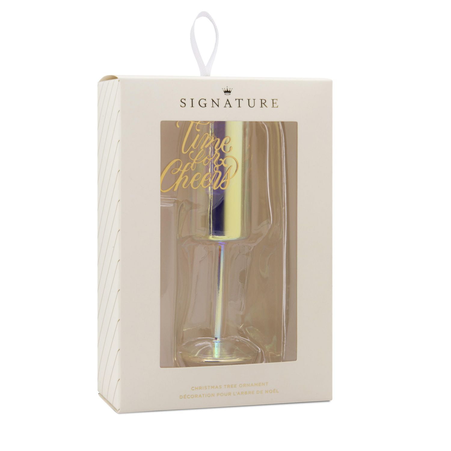 Décoration Hallmark de Noël (Flûte à champagne, Signature, en verre soufflé)