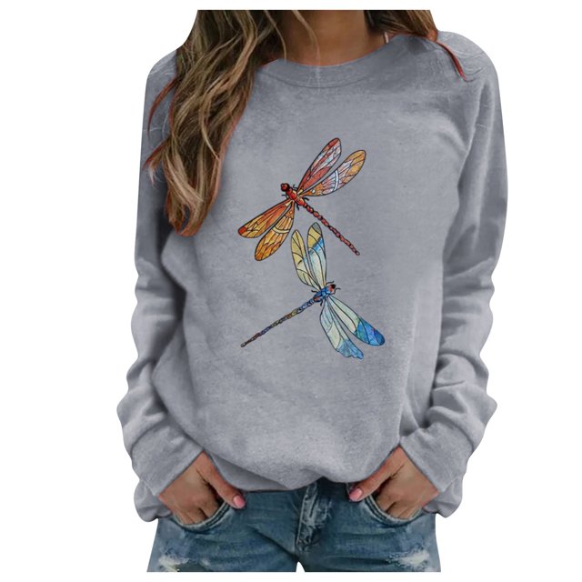 Chandail à Enfiler pour Femmes Chandail à Imprimé pour Femmes Chandail à Manches Longues Blouse Décontractée à Enfiler