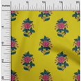 thumbnail image 1 of oneOone Viscose Chiffon Fabric Leaves & Floral Block Print Fabric BTY 42 Inch Wide, 1 of 4