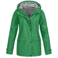 thumbnail image 3 of Sentmoon Winter Coat for Women Plus Size Drawstring Long Sleeve Lightweight Jacket Women Zipper Solid Color Windproof Waterproof Women's Hoodies with Pockets Fall and Winter, 3 of 7