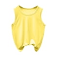 thumbnail image 1 of SROBPTY T-Shirts Garçons Filles, T-Shirt de Base pour Enfants Uni à Col Rond d'Été Décontracté Confortable et Respirant Jaune 2 Ans, 1 of 4