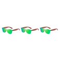 thumbnail image 1 of Youkk Protection de Monture Légère en Bois Naturel Mode Options de Lentilles Colorées à la Mode Vert 3 Ensembles, 1 of 6