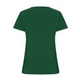 thumbnail image 4 of Dealovy Hauts de Sortie pour Femmes Manches Courtes Col Rond T-Shirts Ajustés Doux Couleur Unie Confortables Basiques, 4 of 5