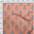 thumbnail image 2 of oneOone Cotton Poplin Fabric Leaves|Floral & Paisley Block Print Fabric BTY 56 Inch Wide, 2 of 4