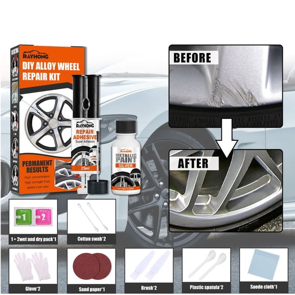 FHBVT Wheel Scratch Repair Kit 25ml Car Hub Paint Restorer Fast Fix Scratch Remover Polishing Solution Long Lasting Shine UV Resistant Easy Use For Auto Rim Repair Maintenance Tool