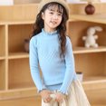thumbnail image 2 of Posijego Girls Turtleneck Sweaters Ribbed Knit Long Sleeve Sweater T-Shirts Winter Slim Basic Tee Tops for Little Girls, 2 of 3