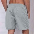 thumbnail image 4 of Yuyuzo Mens Shorts High Waisted Drawstring Quick Dry Summer Beach Swim Knee Length Shorts with Pockets, 4 of 4