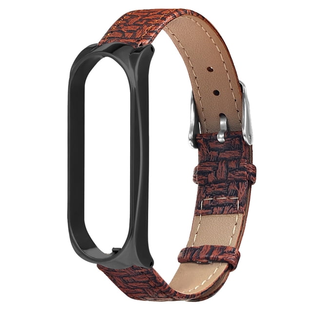 TopLLC For Mi Band 6/6 NFC Buckle Metal Woven Pattern Belt Replacement Wristband