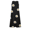 thumbnail image 5 of Économies d'Été kcavykas Robes d'Été Grande Taille pour Femmes 2024, Robe d'Été Décontractée pour Femmes à Imprimé Sans Manches à Col Rond avec Poches en Liquidation, 5 of 5