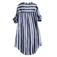 thumbnail image 2 of XZNGL Plus Size Top Women Button Up Pullover Cotton Striped Top Plus Size Tunic Blouse Button Up Shirt, 2 of 5