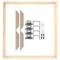 thumbnail image 1 of Unique Bargains Canvas Stretcher Bars Kit, 16x12 Inch Rectangle Solid Wood Frame for Paint, Prints, Oil Paintings, Wood Color, 1 of 5