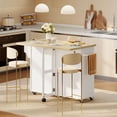 thumbnail image 2 of HOMCOM Kitchen Island w/ Storage and Charging Station, Rolling Kitchen Cart, 2 of 10