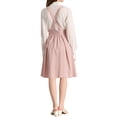thumbnail image 3 of Unique Bargains Jupe Midi Plissée à Bretelles Rétro pour Femme à Taille Élastique avec Bretelles, 3 of 7