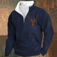 thumbnail image 2 of Ediodpoh Homme Mode Décontracté Relax Confortable à Imprimé Chandail à Capuchon à Manches Longues pour Homme Chandail en Molleton Homme Navy_003 m, 2 of 3