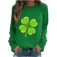 thumbnail image 1 of QIPOPIQ Chandails à Manches Longues pour Femmes T-Shirts de la Saint-Patrick Chandail Shamrock T-Shirt Vert Hauts T-Shirts de la Saint-Patrick Tuniques à Col Rond pour Dames T-Shirts de Fête T-Shirts Graphiques Aubaines, 1 of 4