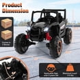 thumbnail image 3 of Costway 24V Kids Ride on UTV with 4 x 100W Powerful Engine Remote Control High/Low Speed Black, 3 of 10