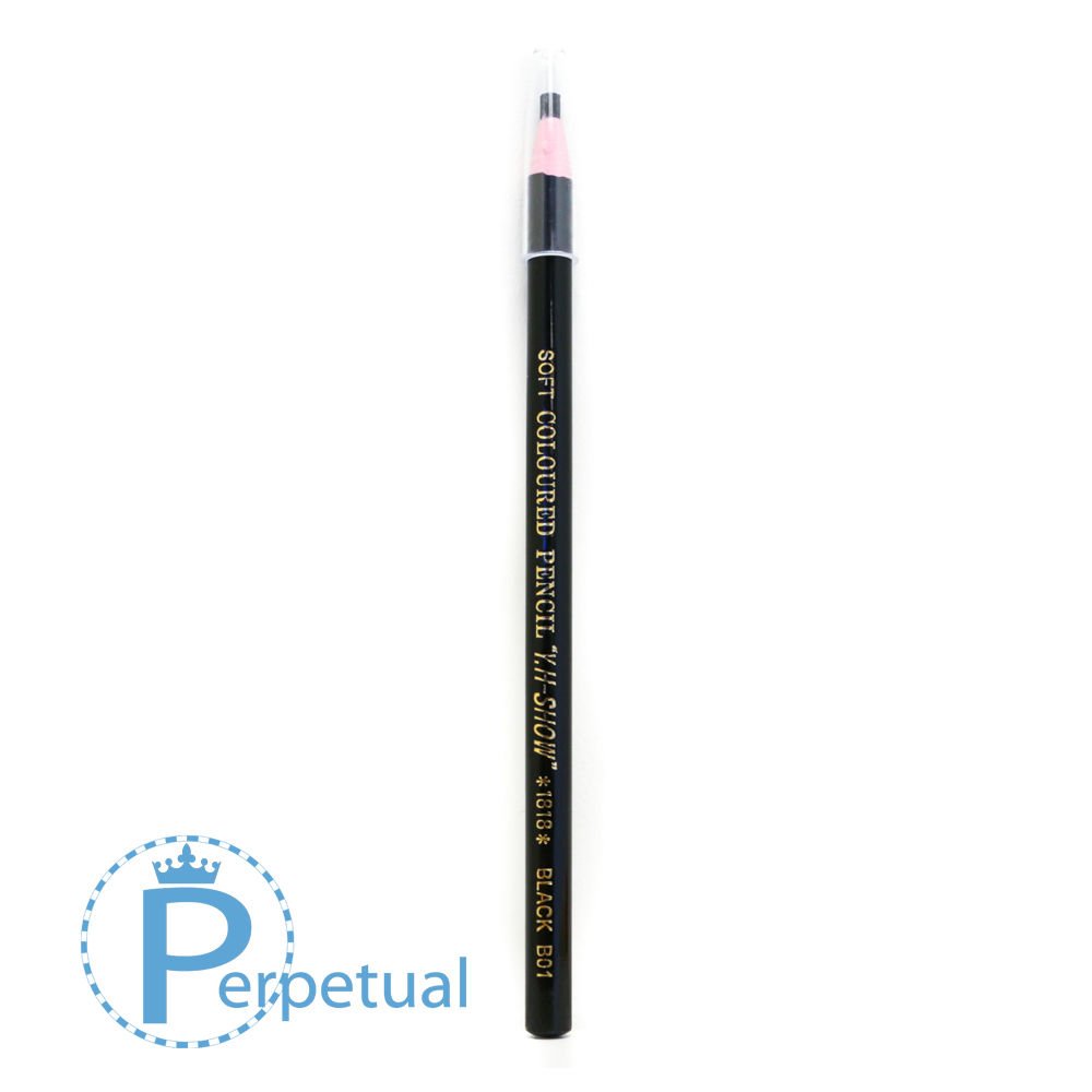 Waterproof Permanent Makeup & Microblading Wax Grease Pencils Eyebrow Lip Design (3 Pencils, Black)